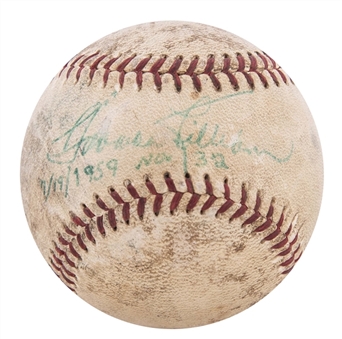 1959 Harmon Killebrew Signed Career HR#43 Home Run OAL Harridge Baseball (MEARS, PSA/DNA & JSA)